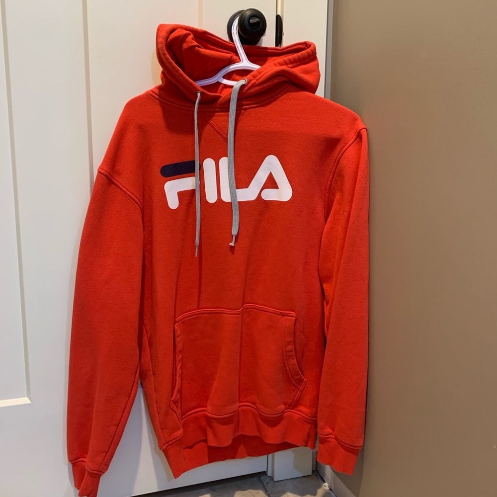 Red Fila hoodie